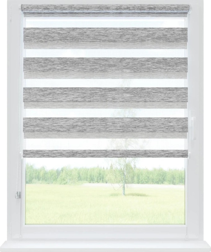 Roleta Den a Noc neinvazivní Premium Stříbro 78x150 cm