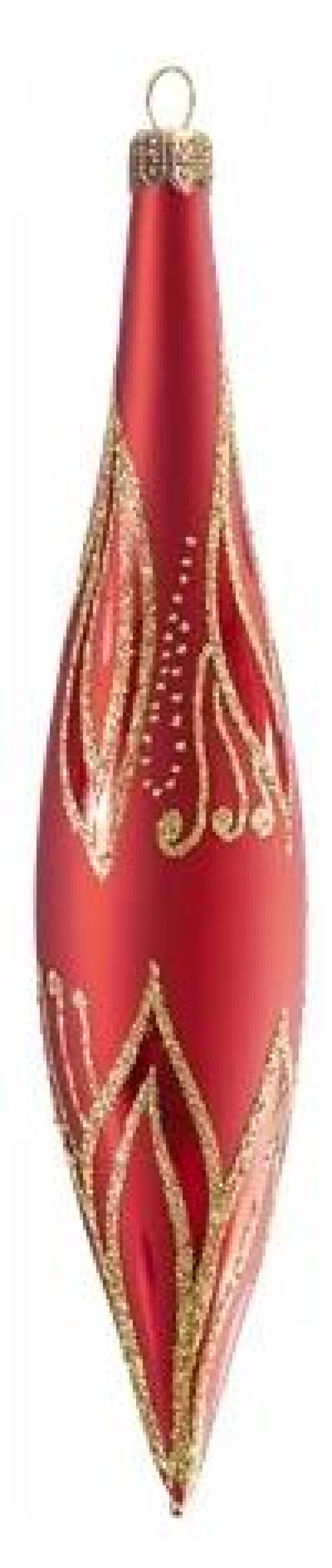 Vánoční raketa červená zlaté listy