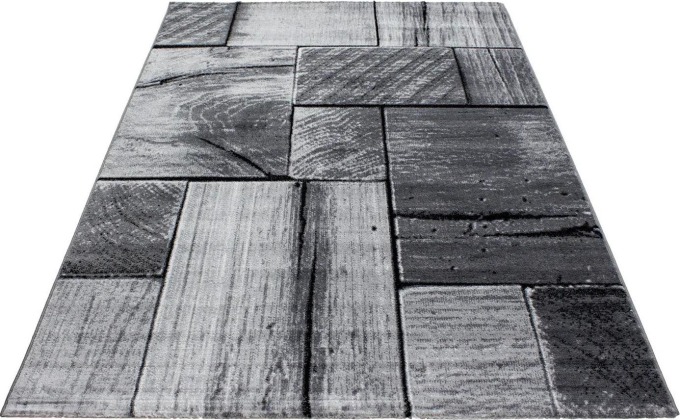 Kusový koberec PARMA 9260, Černá, 80 x 150 cm, 100% PP Heatset, 12 mm výška vlasu, obdélníkový tvar