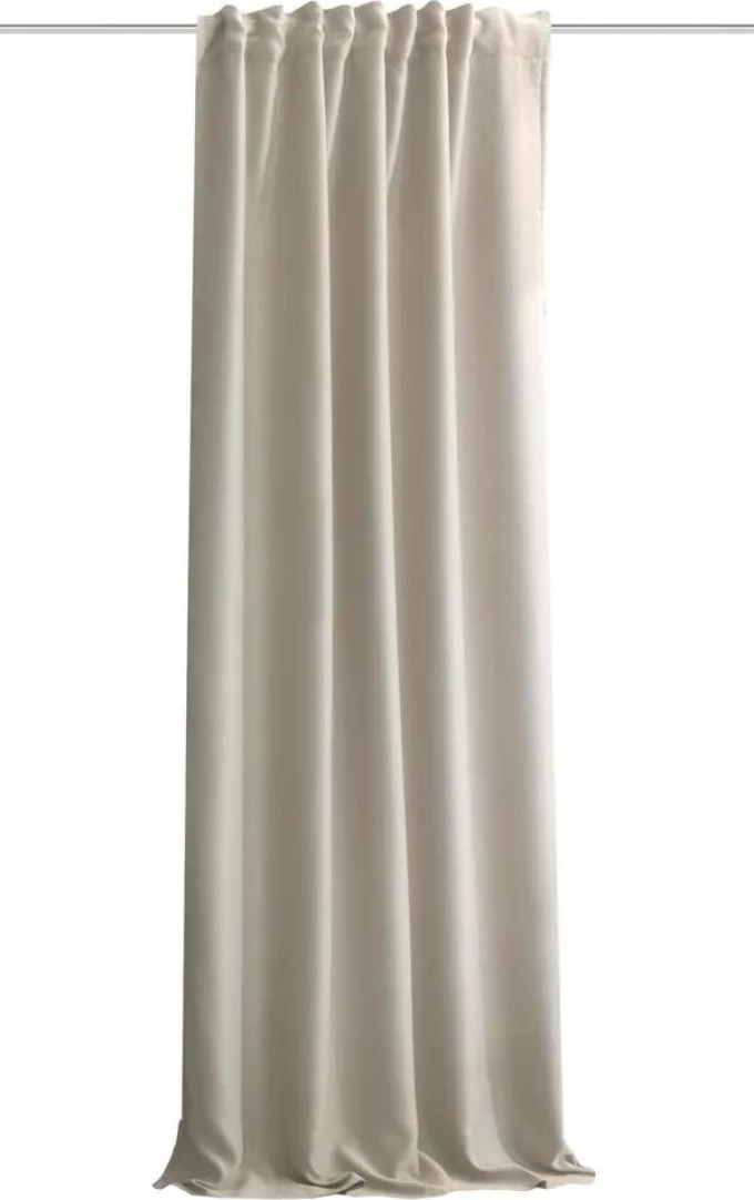 Závěs akustický s podšívkou, Přírodní, 225 cm (V), 135 cm (Š) - Ochrana proti teplu, chladu a průvanu
