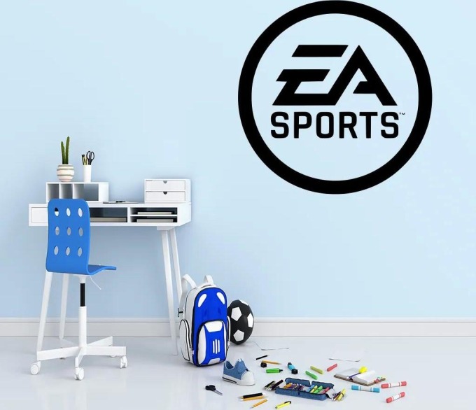 Živá Zeď Samolepka na zeď EA Sports Barva: černá