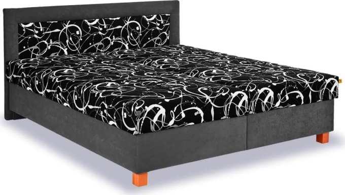 Čalouněná postel s úložným prostorem Jitka