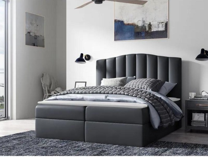 Kontinentální postel Beatriz, Rozměr postele: 120x200, Barva:: ekokůže Soft 032
