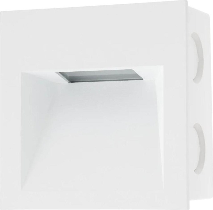 Arelux GS01NWIP20 MWH Xghost, bílé interiérové zápustné svítidlo do stěny, 2W LED 4000K, 9x9cm, IP20