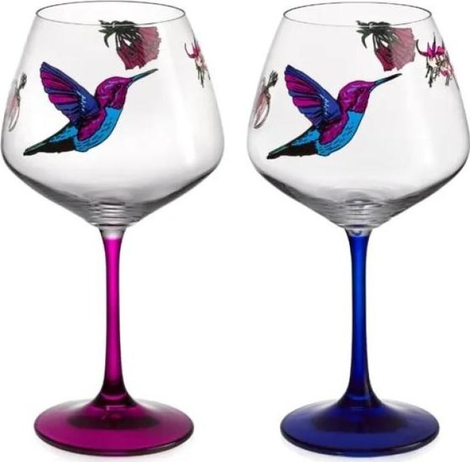 Crystalex - Bohemia Crystal Sklenice na červené víno Flying Gems 580 ml, 2 ks