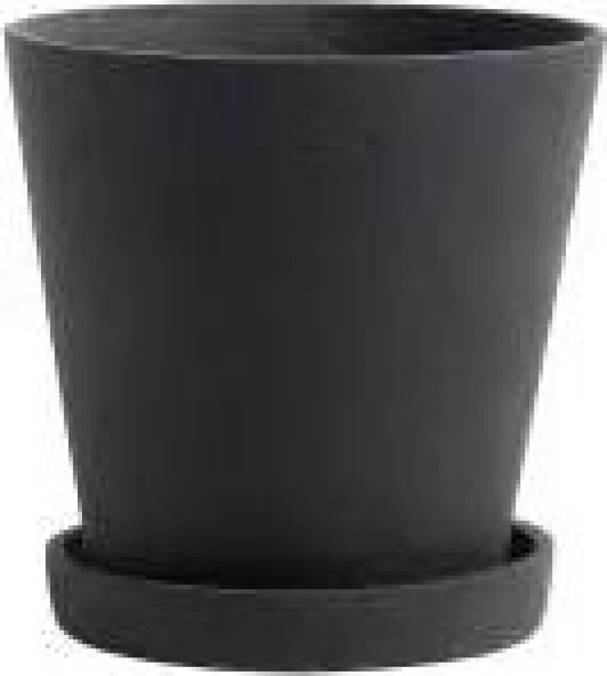 Květináč Flowerpot s podmiskou Black M HAY