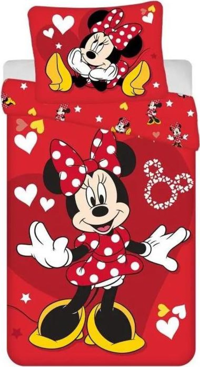 Povlečení Minnie Red Heart: 140x200cm, 70x90cm