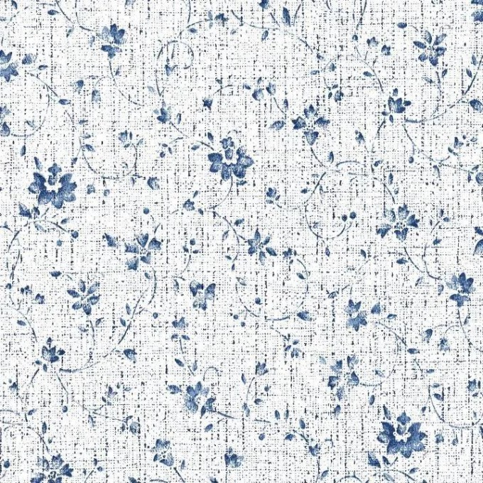 Samolepící fólie s květinovým vzorem ve vintage stylu, modré barvy, rozměr 45 cm x 15 m