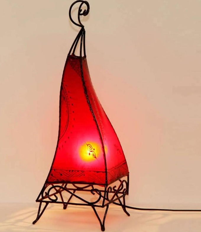 Orientální rohová lampa Ibis 60cm červená
