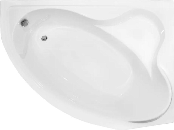 Moderní akrylátová vana v designovém asymetrickém tvaru pro nový a útulný vzhled Vaší koupelny