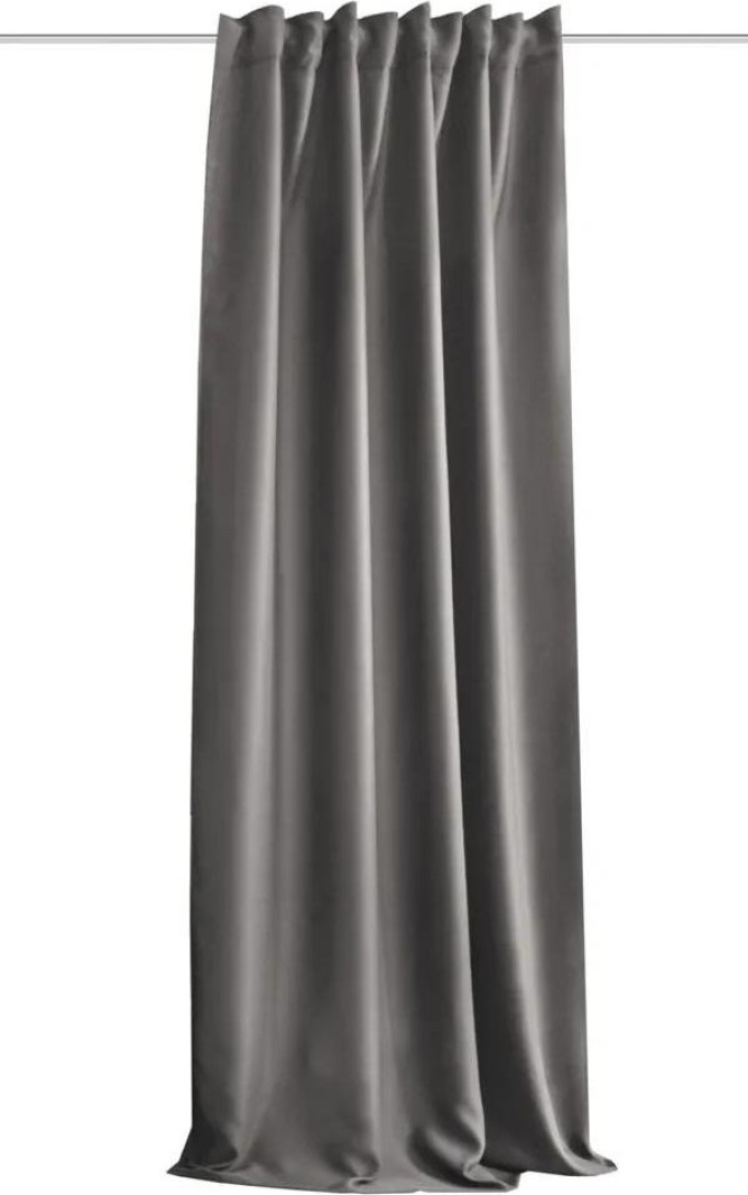 Akustický závěs s podšívkou, šedá, rozměr 245 cm (V), 135 cm (Š) - všestranná ochrana proti teplu, chladu a průvanu
