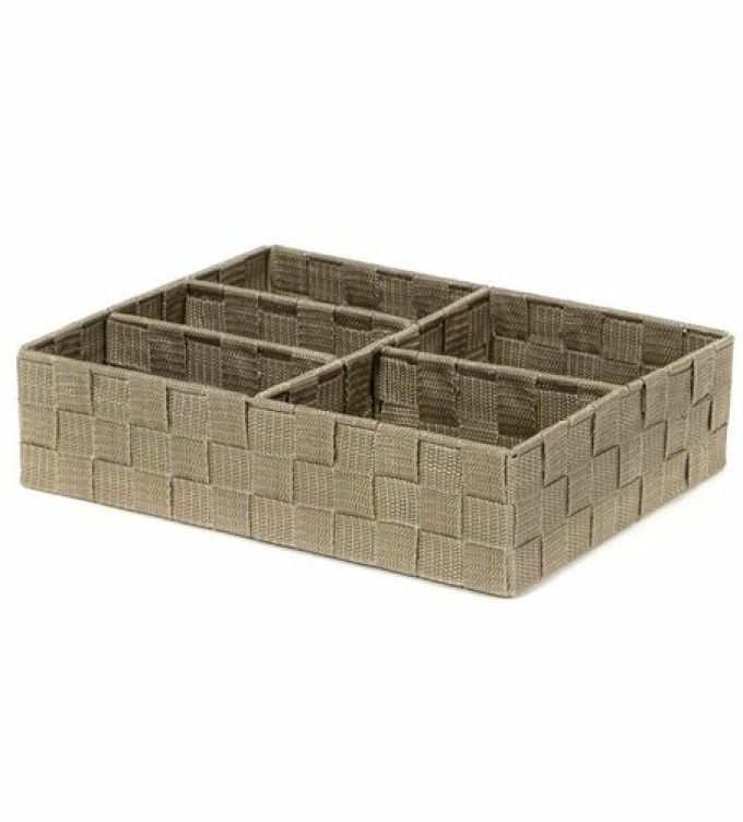 Compactor Organizér na prádlo a doplňky TEX 32 x 25 x 8 cm, taupe