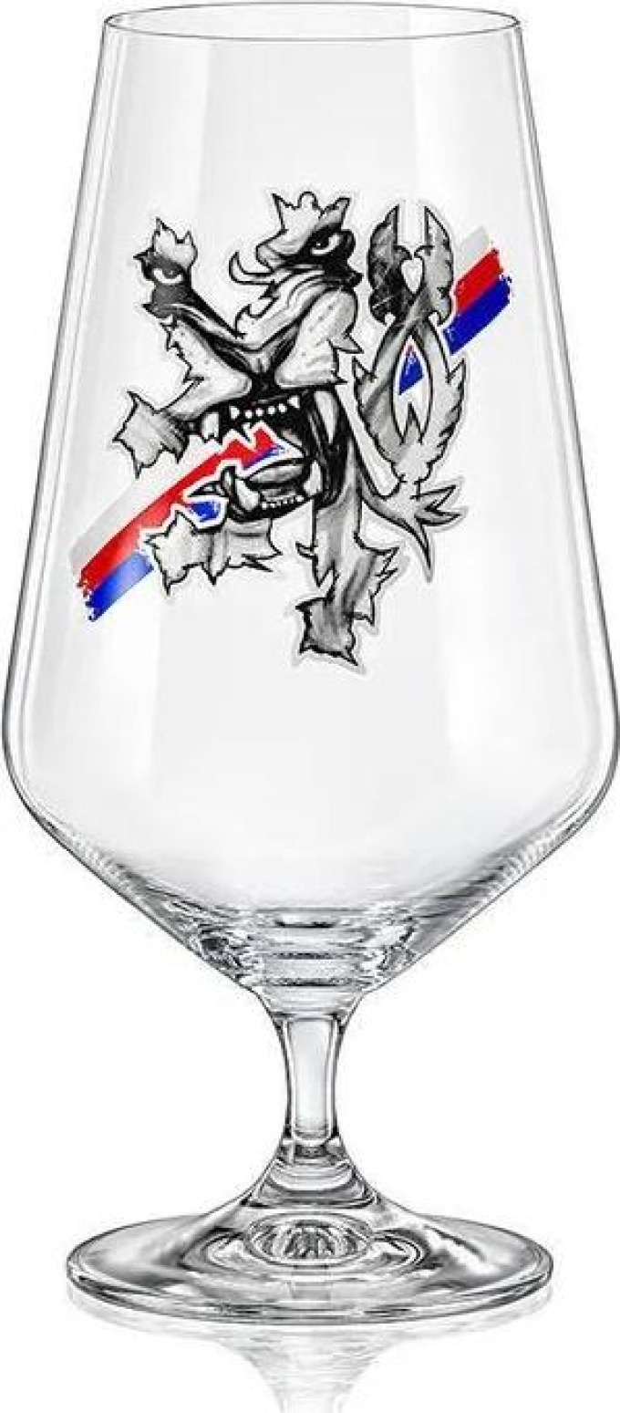 Crystalex - Bohemia Crystal Sklenice na pivo Czech In 540ml - lev, 1 ks