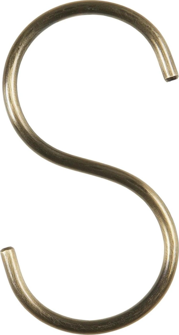IB LAURSEN Kovový háček S-hook Antique Brass 13 cm, měděná barva, kov
