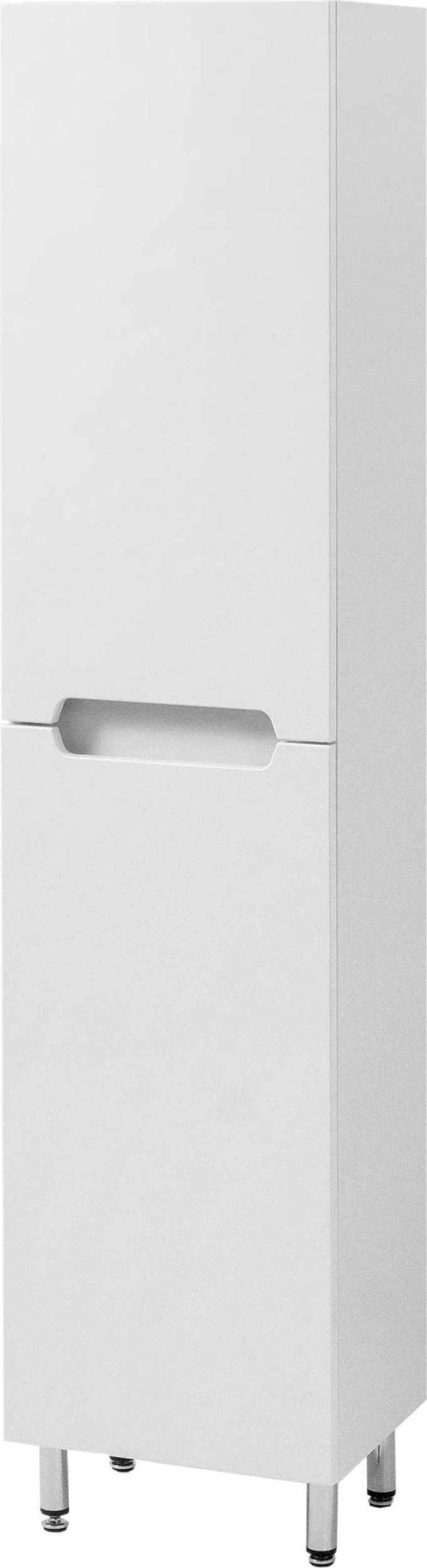 Vysoká koupelnová skříňka Amelie 35 s praktickým úložným prostorem v bílé barvě a moderním provedením