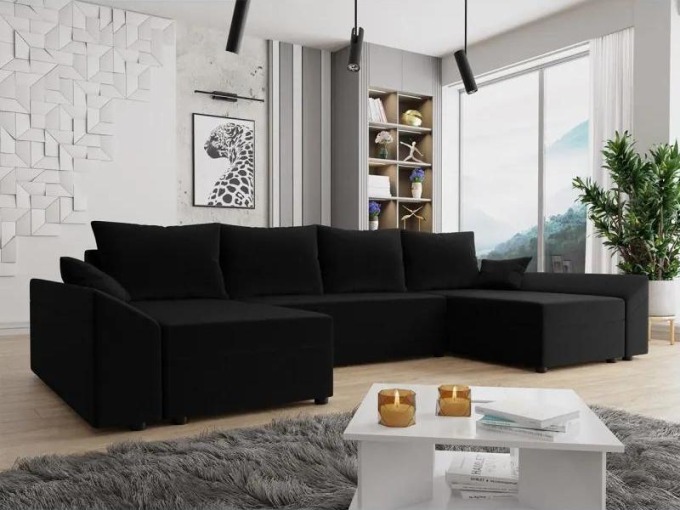 Moderní rohová pohovka Peltata U Lux, Barva: Kronos 07