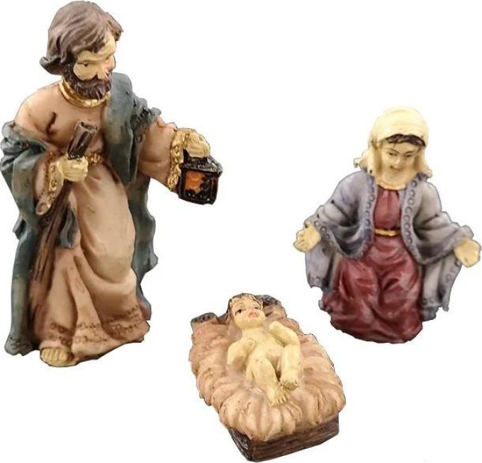 AMADEA Figurky do betlémů - Svatá rodina 7,5 cm