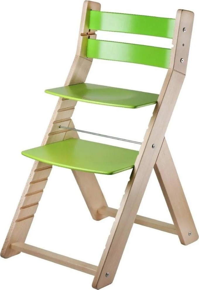 Wood Partner Rostoucí židle Sandy - natur lak / zelená