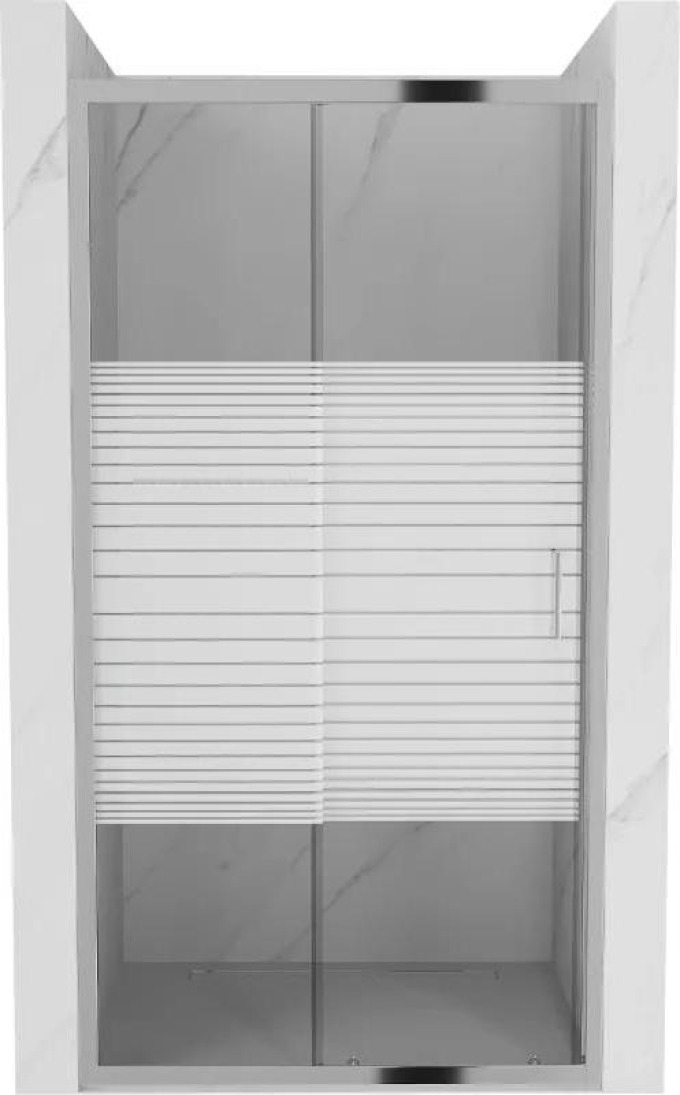Mexen Apia rozsouvací sprchové dveře, 90 cm, Pruhy, Chromovaná - 845-090-000-01-20