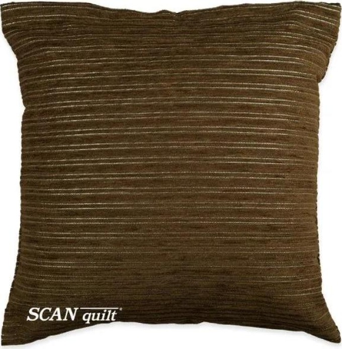 SCANquilt povlak SOFA proužky čokoládová 45 x 45 cm