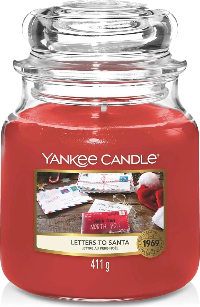 Yankee Candle vonná svíčka Classic ve skle střední Letters To Santa 411 g
