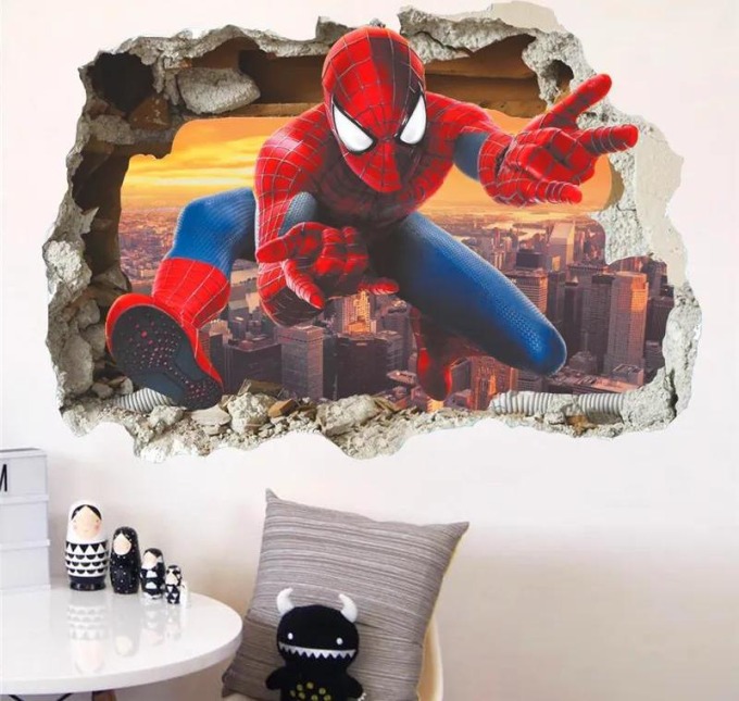 Živá Zeď Samolepka na zeď Spiderman pavoučí muž