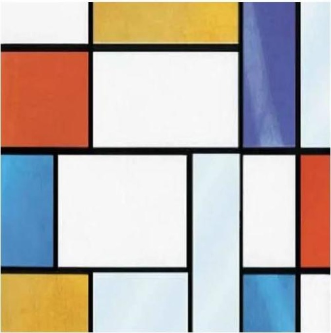 Samolepící fólie Gekkofix transparentní Mondriaan šíře 45 cm - dekor 621