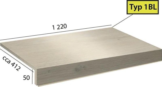 Vinylové schody Objectline Step 1BL - 5705 Dub Oslo