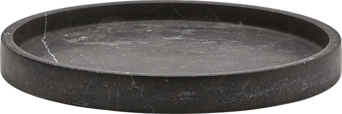 Dekorativní podnos Hammam kulatý 30 cm tmavě šedý