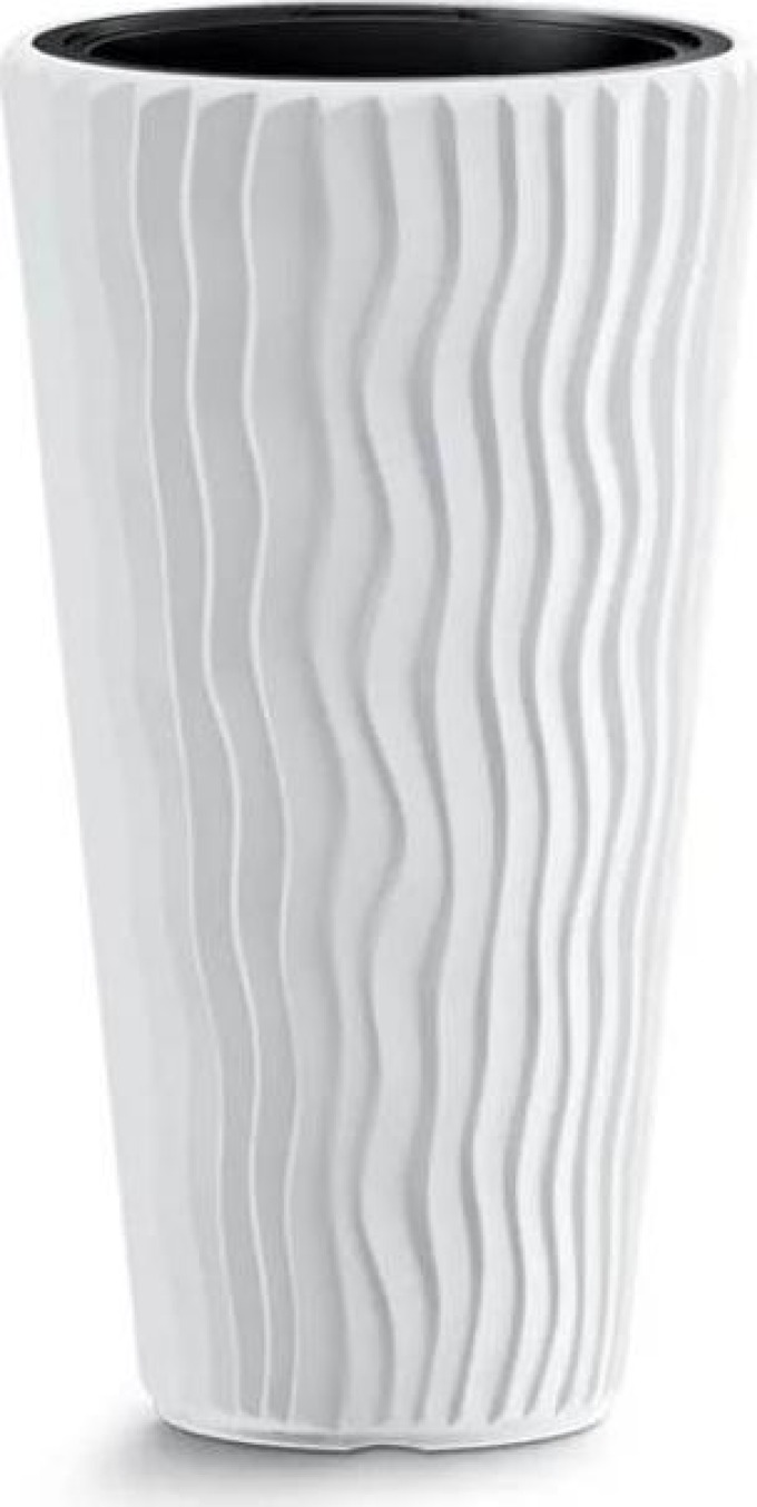 MAXIVA Květináč - SANDY SLIM Průměr: 29,7 cm, Barva: bílá