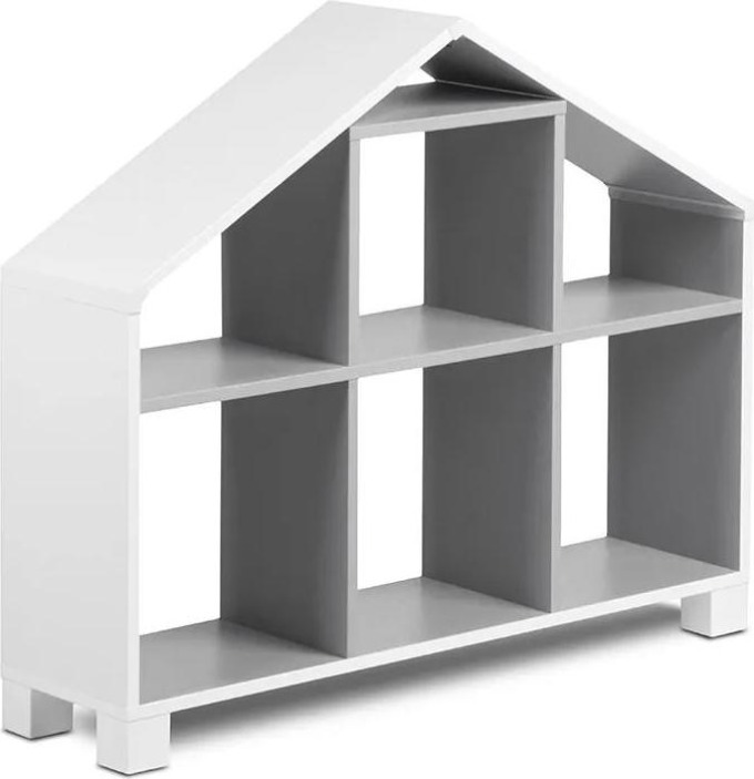 Vingo Dětský regál domeček – šedý, 81 cm