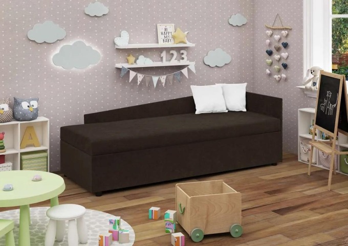Moderní gauč JUMBO pro děti s pevnou konstrukcí a materiály nejvyšší kvality pro zdravý a klidný spánek