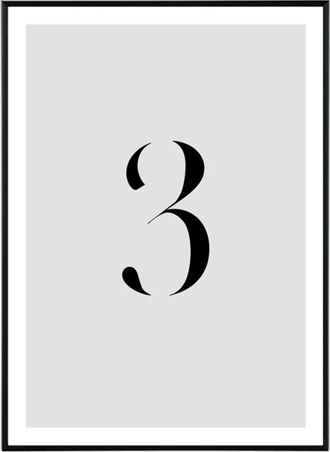 Number III - 30x40 cm Obraz