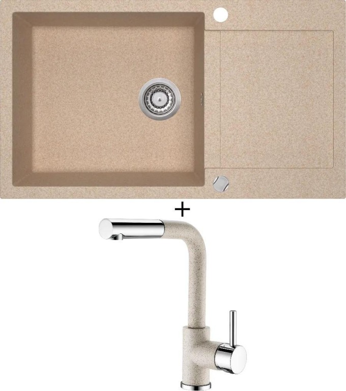 SET Aquastone QUADRA 90 písková + Aquastone AQ 5591 písková