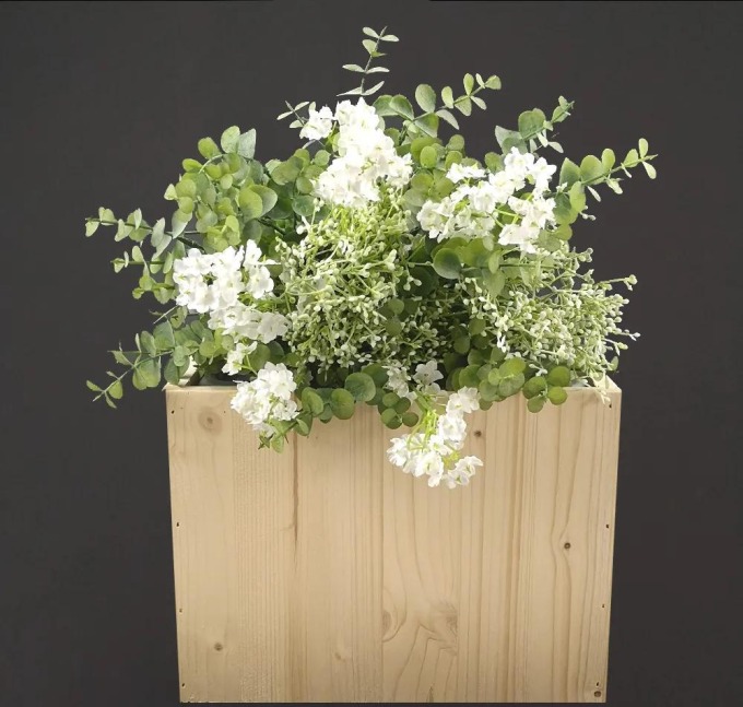 Dřevěný obal na květináč pro samozavlažovací rostlinný hrníček o rozměrech 25x25x20 cm