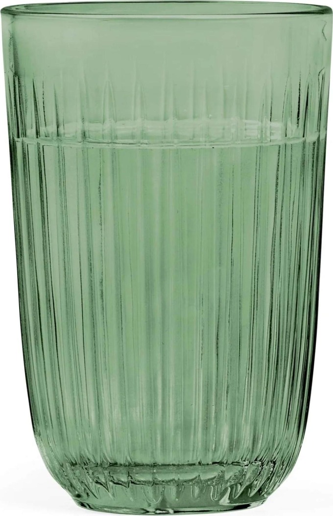 KÄHLER Sklenice na vodu Hammershøi Green 370 ml - set 4 ks, zelená barva, sklo