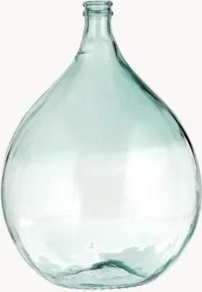 Podlahová váza z recyklovaného skla Drop, H 56 cm
