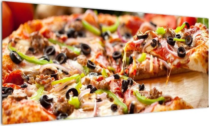 Pizza, obraz (100x40cm)