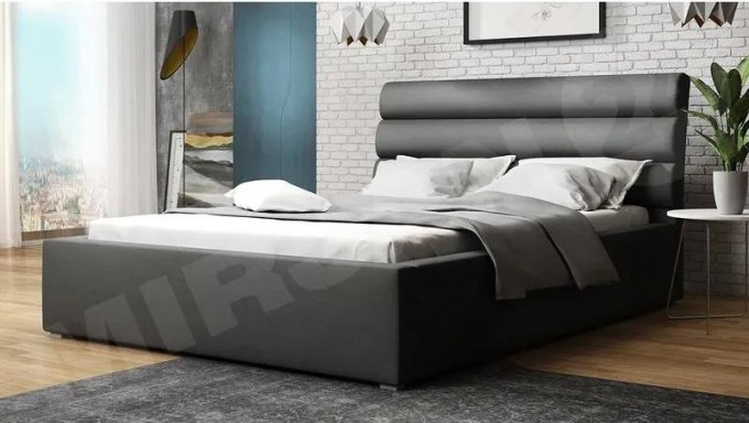 Čalouněná postel s úložným prostorem a roštem Exorim, Rozměr postele: 140x200, Potah: Victoria 14 868