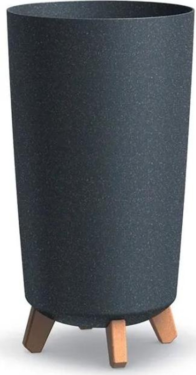 MAXIVA Květináč - GRACIA TUBUS SLIM Eco Wood Průměr: 23,9 cm, Barva: antracit