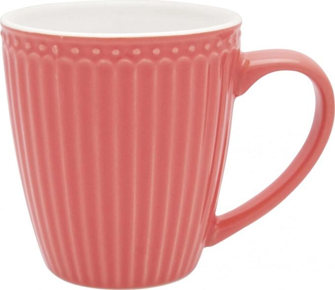 GREEN GATE Hrnek Alice Coral 350 ml, červená barva, keramika