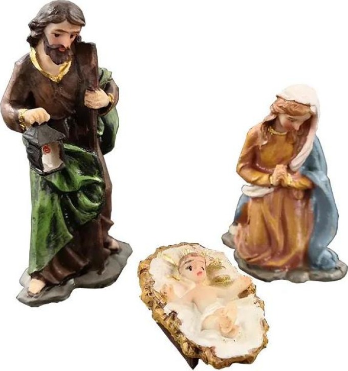 AMADEA Figurky do betlémů - Svatá rodina 8 cm