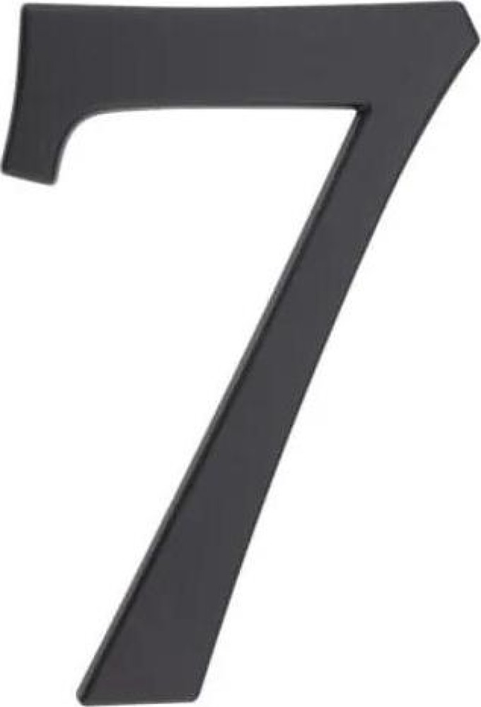 PSG 64.157 - hliníková 3D číslice 7, číslo na dům, výška 190 mm, černá