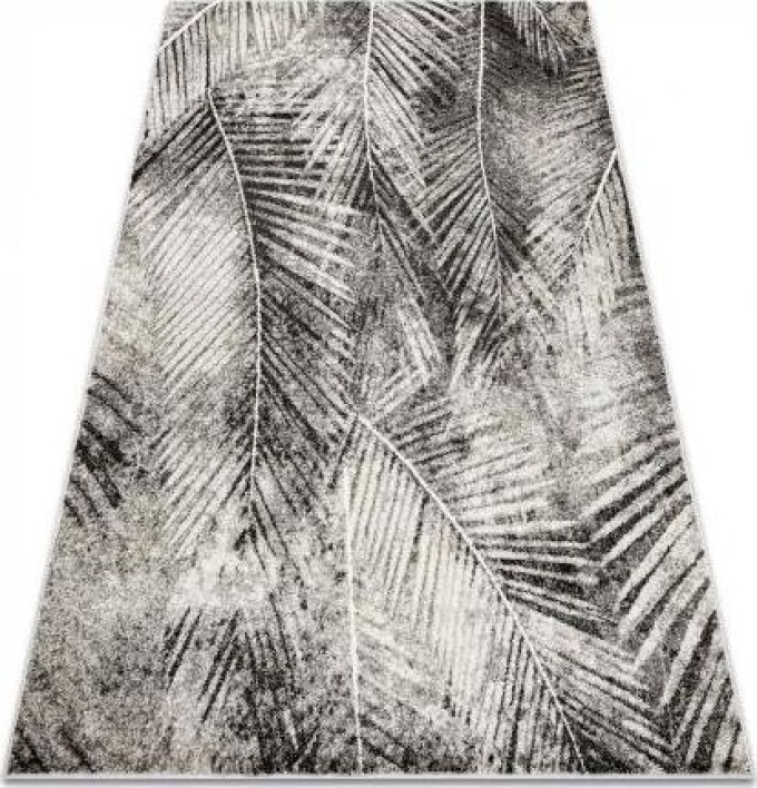 koberec MATEO 8035/944 Moderní palmové listy strukturální šedá / bé velikost 160x220 cm | krásné koberce cz
