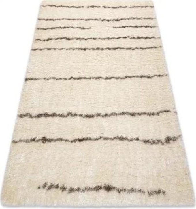 koberec FLUFFY 2371 shaggy pruhy krém / béžový velikost 180x270 cm | krásné koberce cz