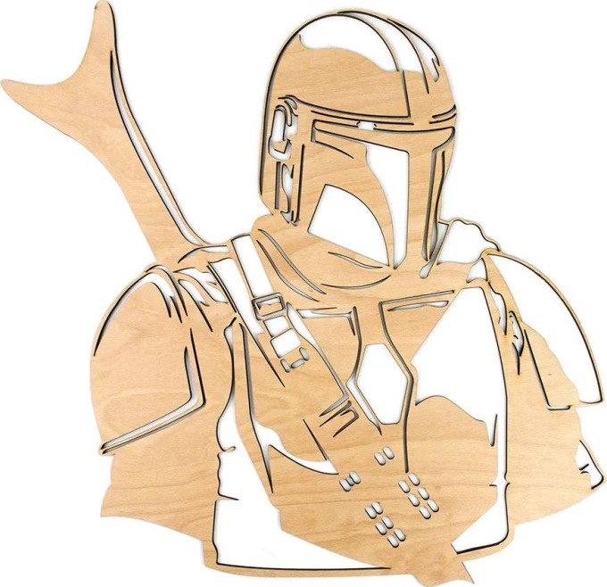 Živá Zeď Dřevěná nástěnná dekorace Star Wars Mandalorian