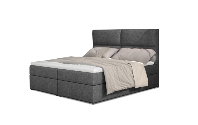 Boxspring PILANSI 13 180x200, tmavě šedá látka