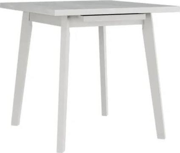 Rozkládací čtvercový stůl Harry 80 x 80/110 I L, Barva dřeva: bílá-L, Barvy nožiček: Bíla