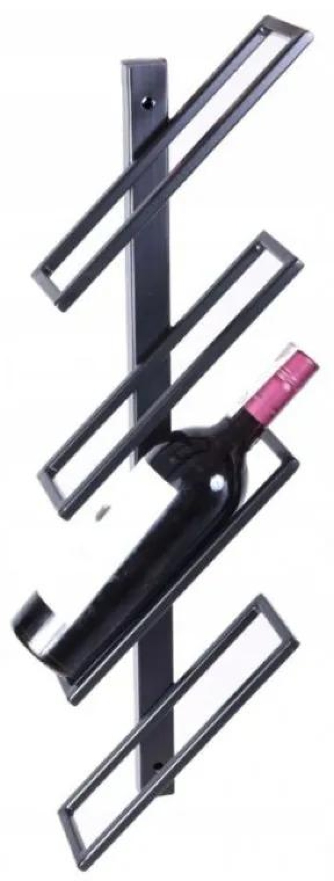 Elegantní stojan na víno ve skandinávském stylu pro 4 lahve vína s precizním zpracováním a moderním designem