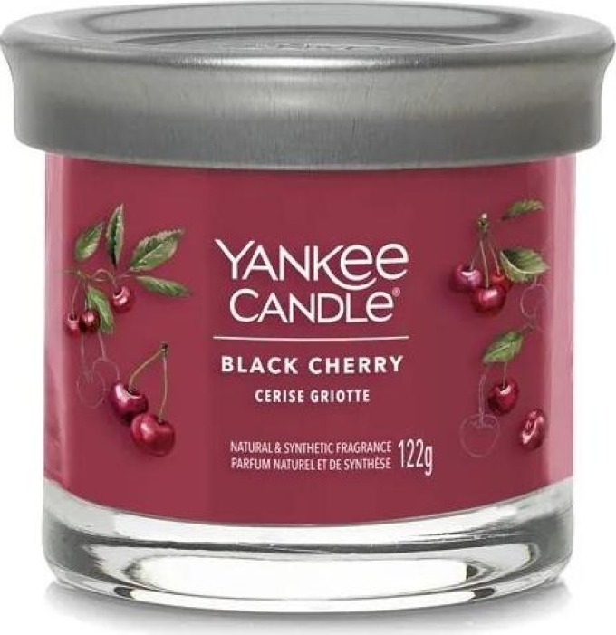 Yankee Candle vonná svíčka Signature Tumbler ve skle malá Black Cherry 122 g